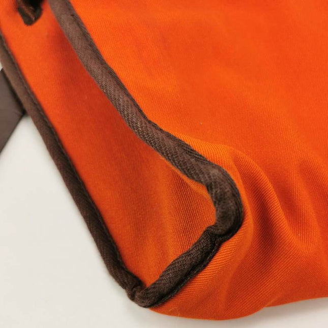 Hermes Herbag Mini Red and Orange Canvas Silver-tone Hardware Crossbody Bag