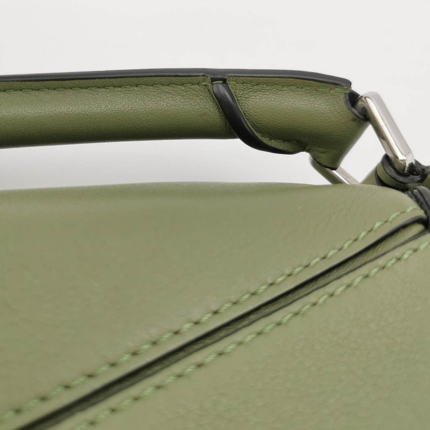 Loewe Puzzle Mini Green Calfskin Leather Crossbody Bag