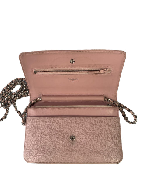 Sold Chanel Wallet on Chain WOC Double CC Pink Caviar Leather
