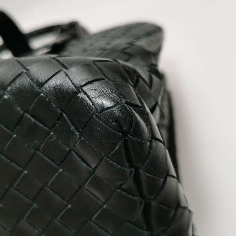 Bottega Veneta Roma Handbag Bag Intrecciato Nappa Leather Black Large 35cm