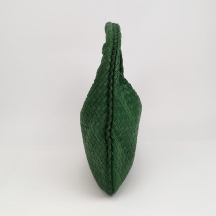 Bottega Veneta Hobo Bag Lambskin Leather Green 40cm