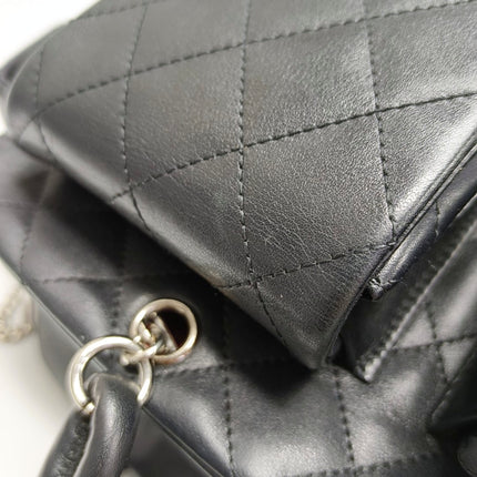Chanel Cambon Multi-pocket Ligne Reporter Bag Medium Black CC on Black Calfskin Leather