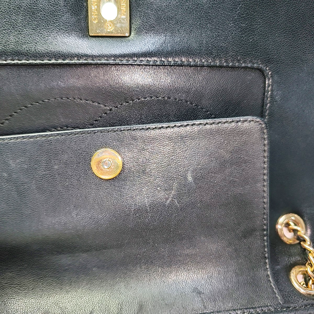 Chanel Single Flap Medium Chevron Black Quilted Lambskin Leather, 2017-2018