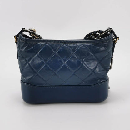 Chanel Gabrielle Hobo 2016 Navy Leather Small Crossbody Bag