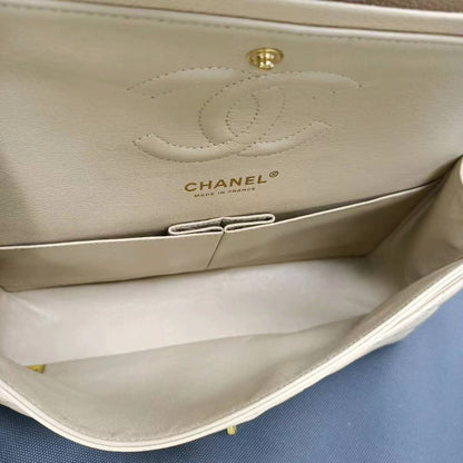 Sold Chanel Timeless Classic Flap 2011 Medium Beige Caviar Leather Gold HW