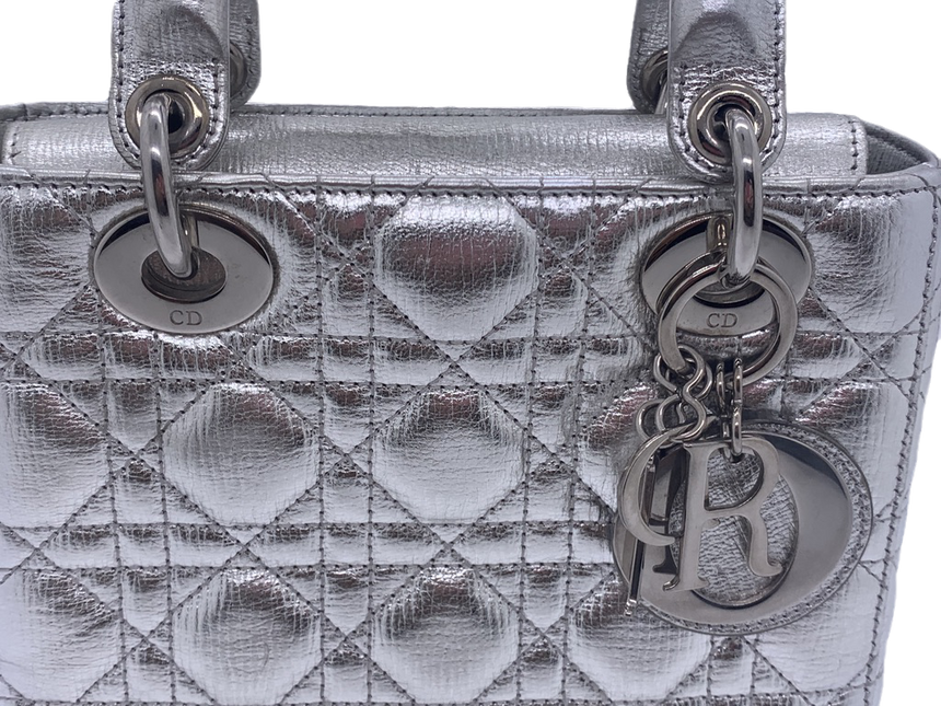 Sold Lady Dior ABCdior Small Silver Cannage Lambskin Handbag 29-MA-0157