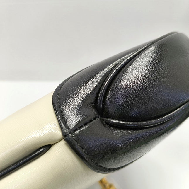 Gucci Jackie 1961 Small Black and White Leather Bag