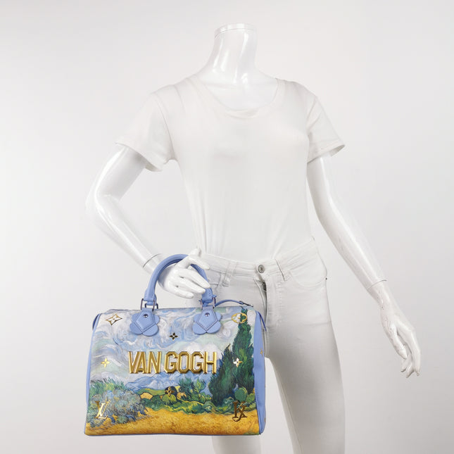 Louis Vuitton x Jeff Koons Speedy 30 Van Gogh Top Handle Bag