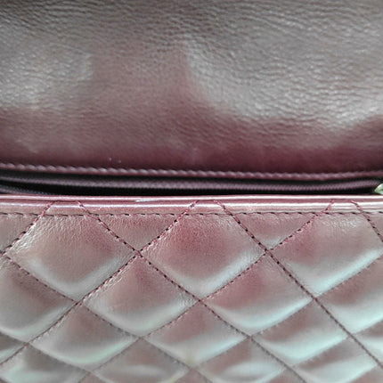 Chanel Rock The Corner Mini Flap Bag Burgundy Calfskin Leather Gold Hardware Corners 2017-18