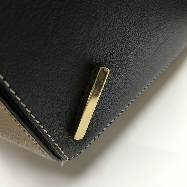 Loewe Puzzle Medium Tricolor Black Yellow Calfskin leather bag