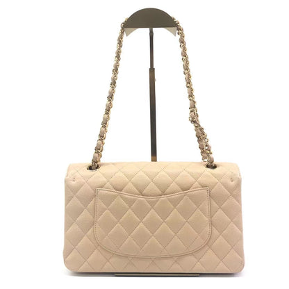 Sold Chanel Timeless Classic Flap 2011 Medium Beige Caviar Leather Gold HW