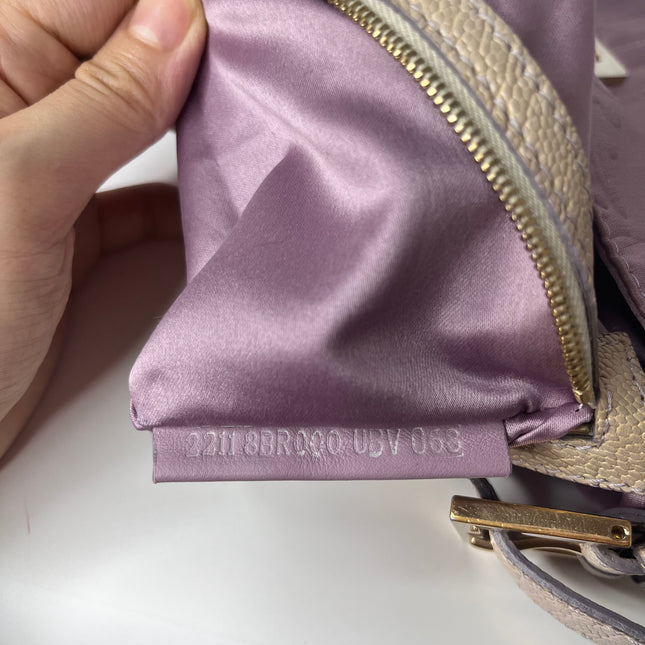 Sold FENDI Baguette Purple Silk with embossed pattern