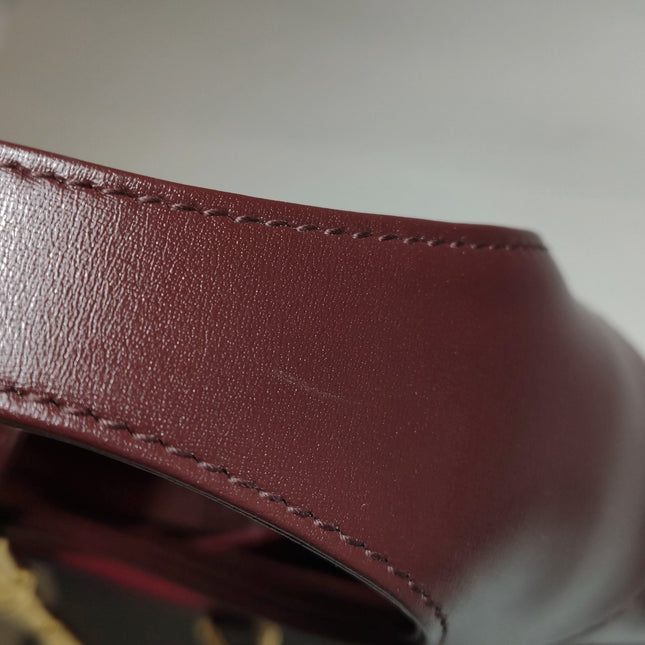 Gucci Jackie 1961 Small Burgundy Suede and Leather Bag