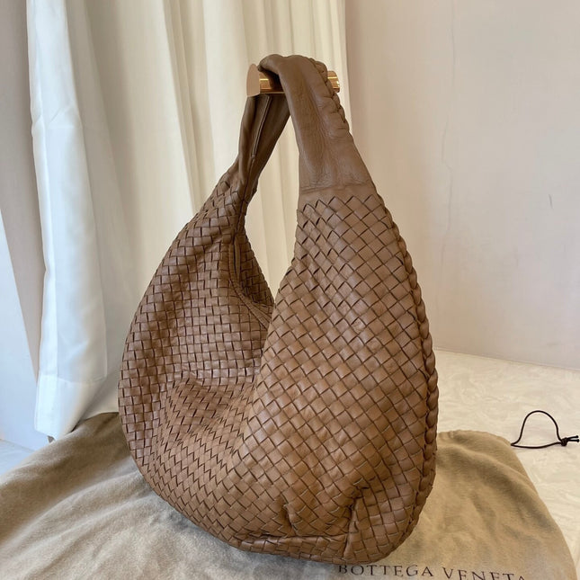 Bottega Veneta Belly Hobo Milk Chocolate Brown Maxi 50cm Intrecciato Leather