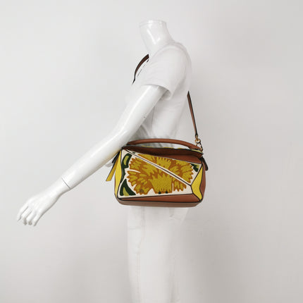 Loewe x William De Morgan Puzzle Small Embroidered Brown Yellow Multicolor