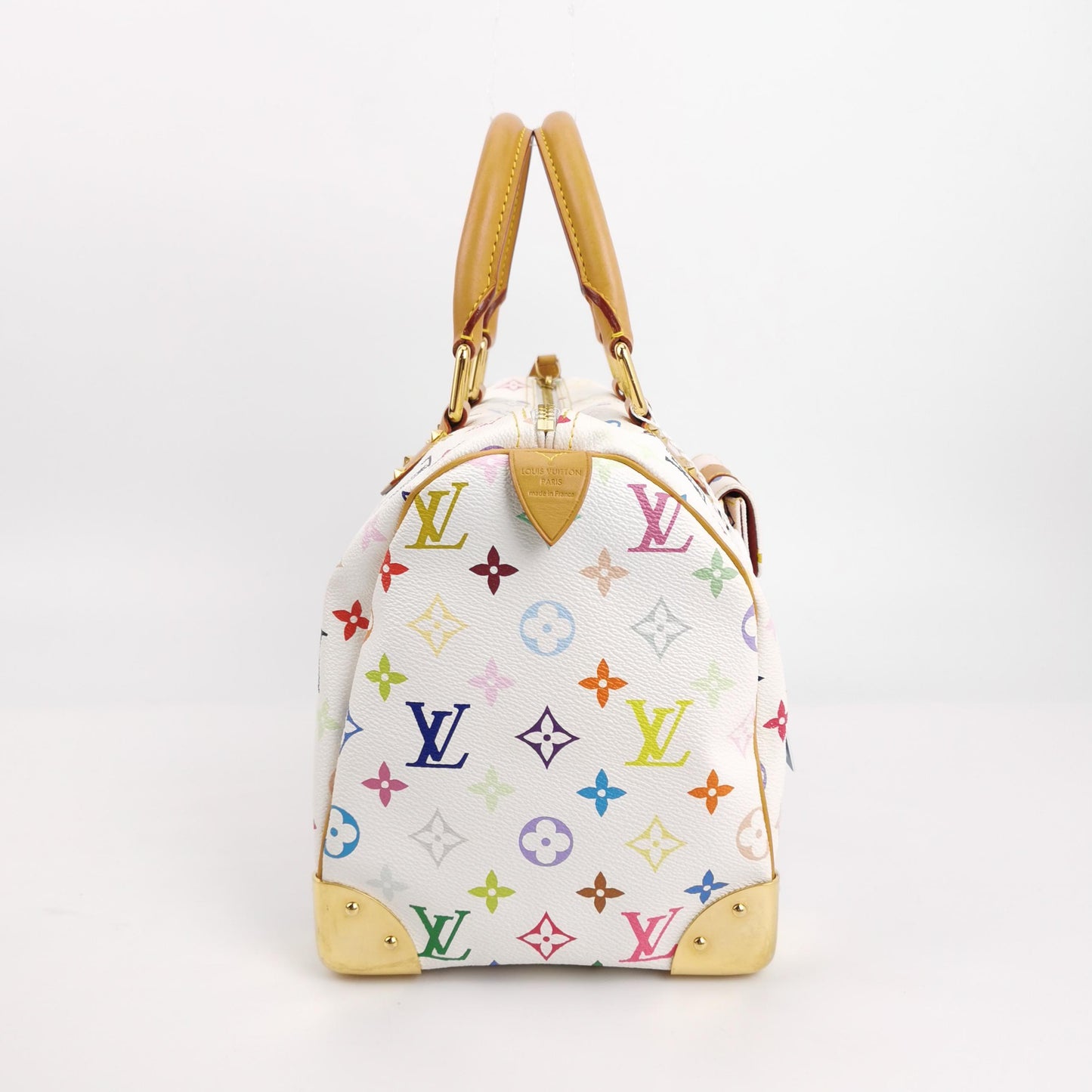 Louis Vuitton x Takashi Murakami Speedy 30 Lock White Multicolor