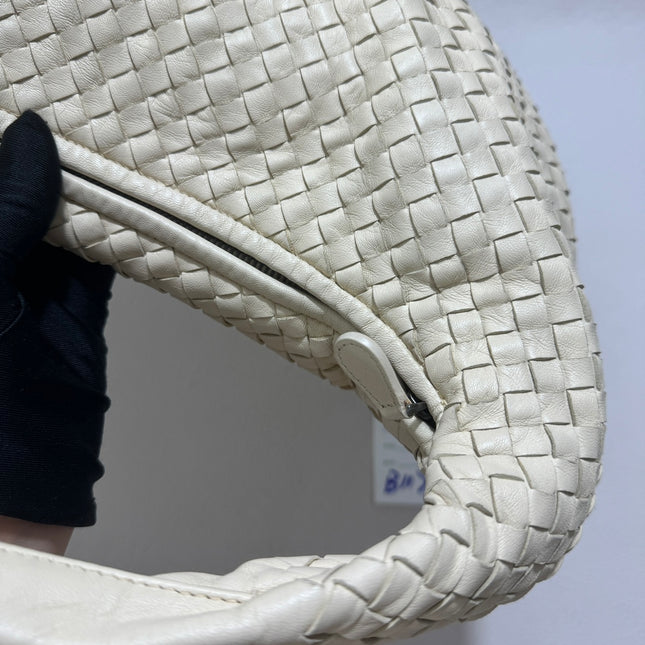 Sold Bottega Veneta Hobo Bag Large Leather Milk White 47cm