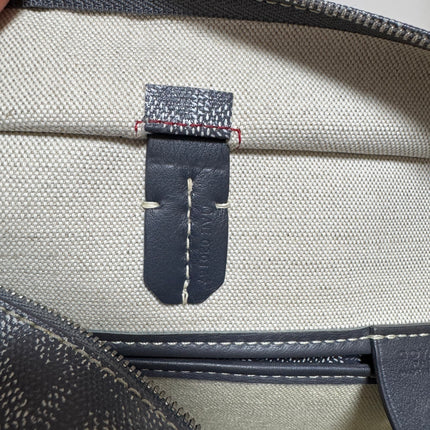 Goyard Artois PM Small/Medium Grey Tote with Leather Corners and Zip Opening