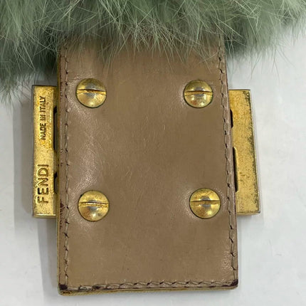 Fendi Mini Mamma Baguette Green Faux Fur