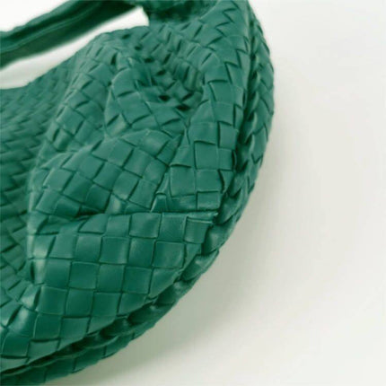 Sold Bottega Veneta Belly Hobo Intrecciato Green Nappa Leather Small