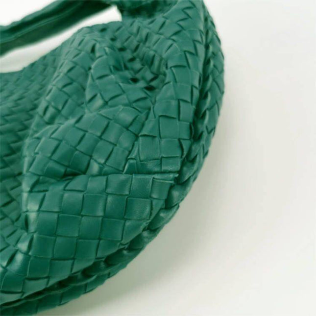 Sold Bottega Veneta Belly Hobo Intrecciato Green Nappa Leather Small