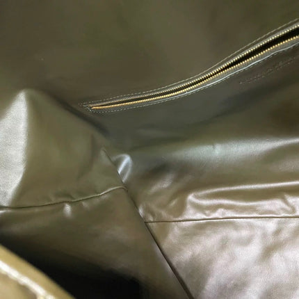 Bottega Veneta Hop Large Leather Dark Olive Green Hobo Bag