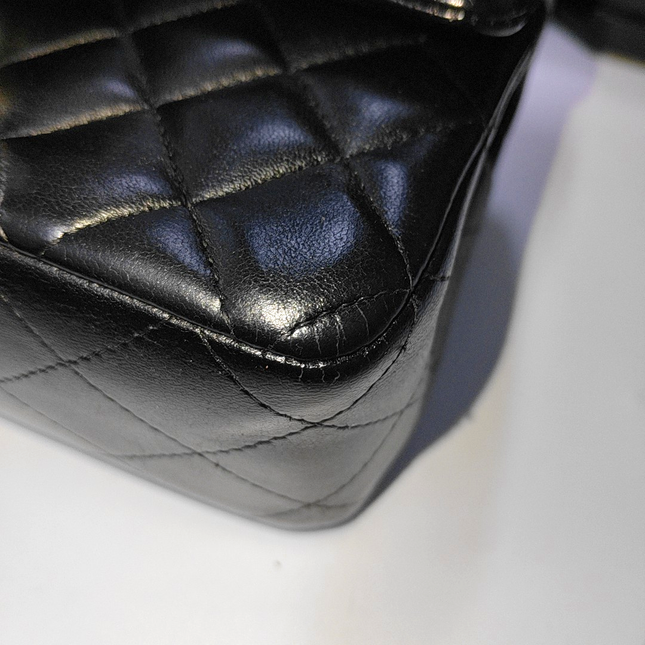 Chanel Classic Flap Rectangular Mini Black Lambskin Leather Gold Hardware, 2014-15