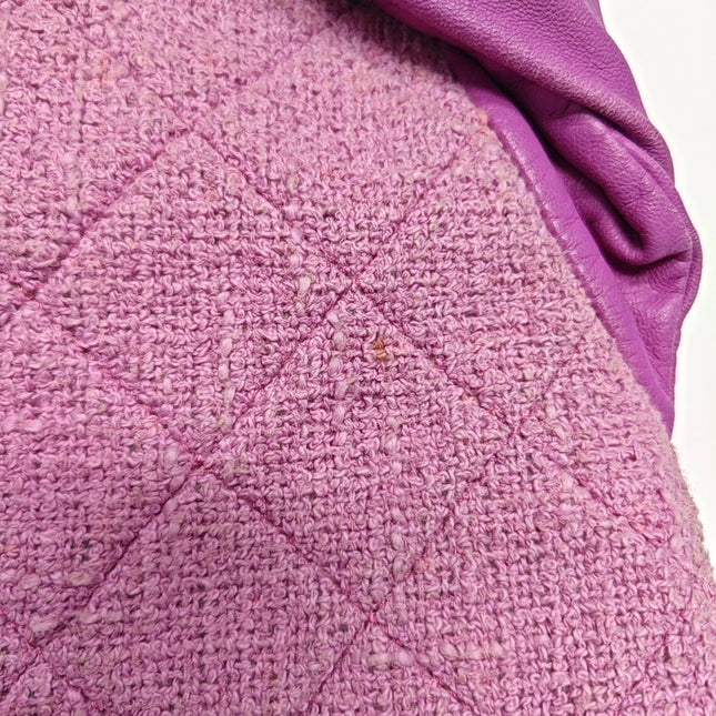Chanel Large Girl Jacket Bag Lilac Tweed Shoulder Bag 2015