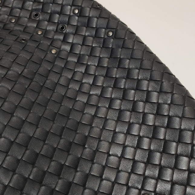 Bottega Veneta Intrecciato Hobo Bag Medium Black leather with Metal Studs 40cm