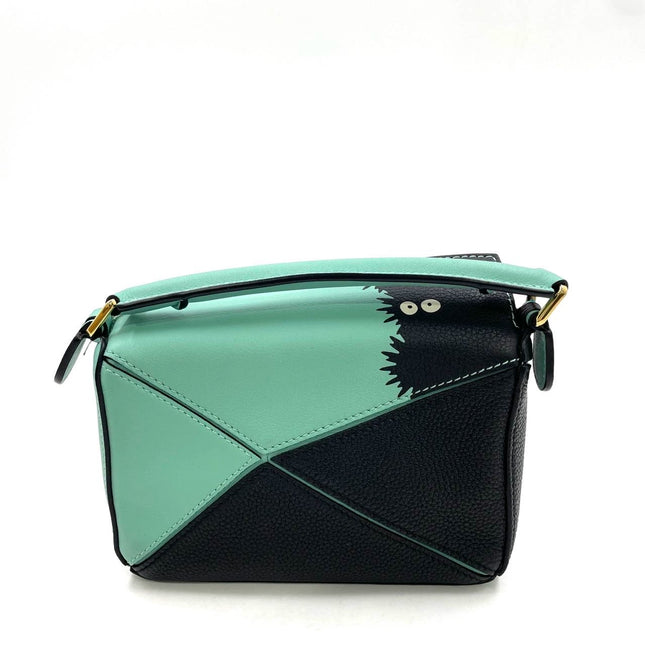 Loewe x Studio Ghibli Collection Susuwatari Mini Puzzle Green Crossbody Bag