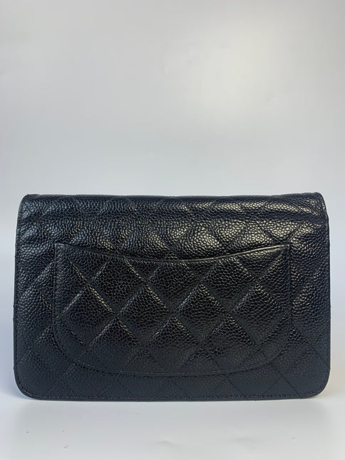 Sold Chanel Wallet on Chain WOC Black Caviar Leather with Gold hardware