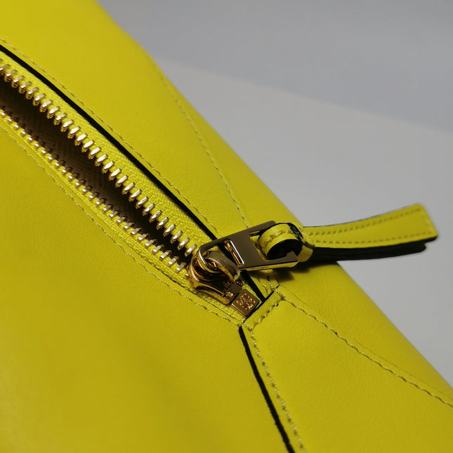 Loewe Puzzle Hobo Yellow Leather Shoulder Bag