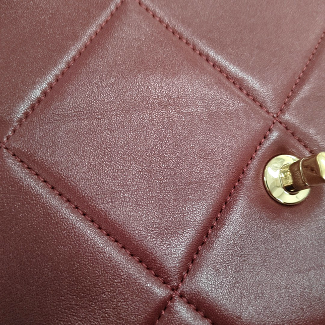 Sold Chanel Trendy CC Flap Crossbody Bag Medium Lambskin Leather Burgundy, 2019