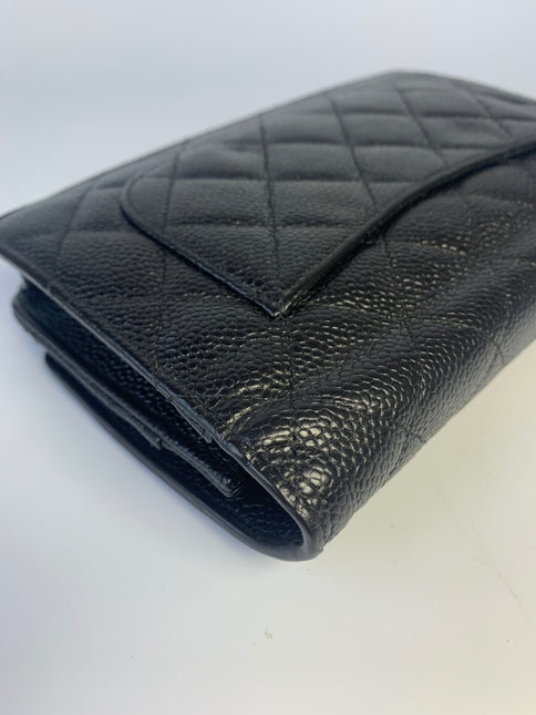 Sold Chanel Wallet on Chain WOC Black Caviar Leather with Gold hardware