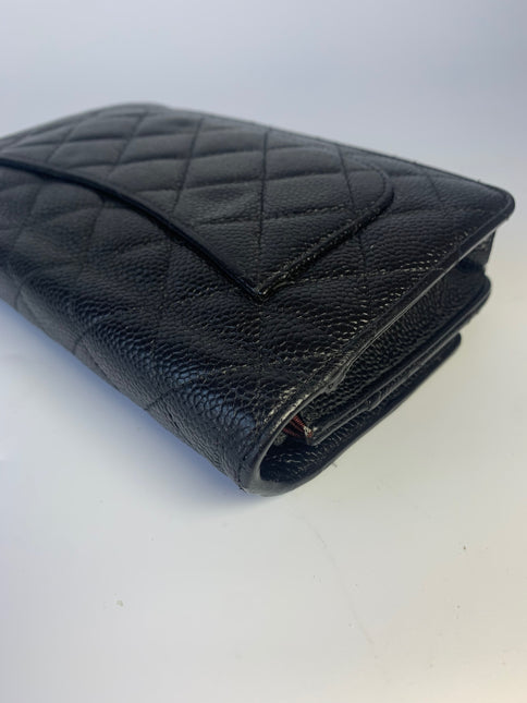 Sold Chanel Wallet on Chain WOC Black Caviar Leather with Gold hardware
