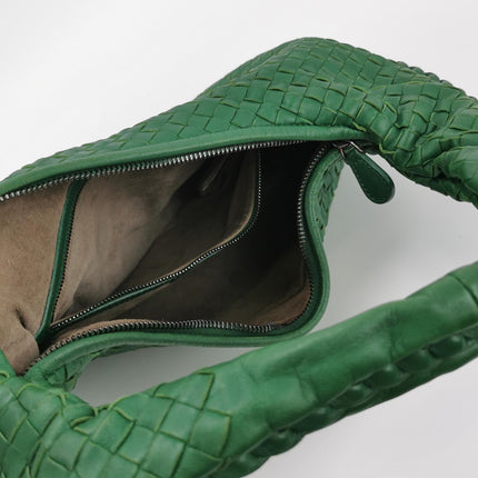 Bottega Veneta Veneta Hobo Green Intrecciato Leather Medium 40cm