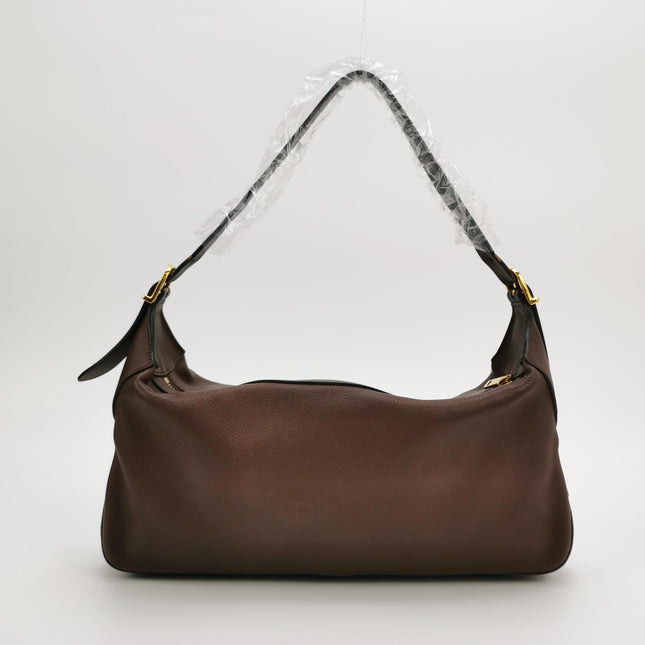 CELINE Romy Medium Hickory Brown Calfskin Leather Shoulder Bag