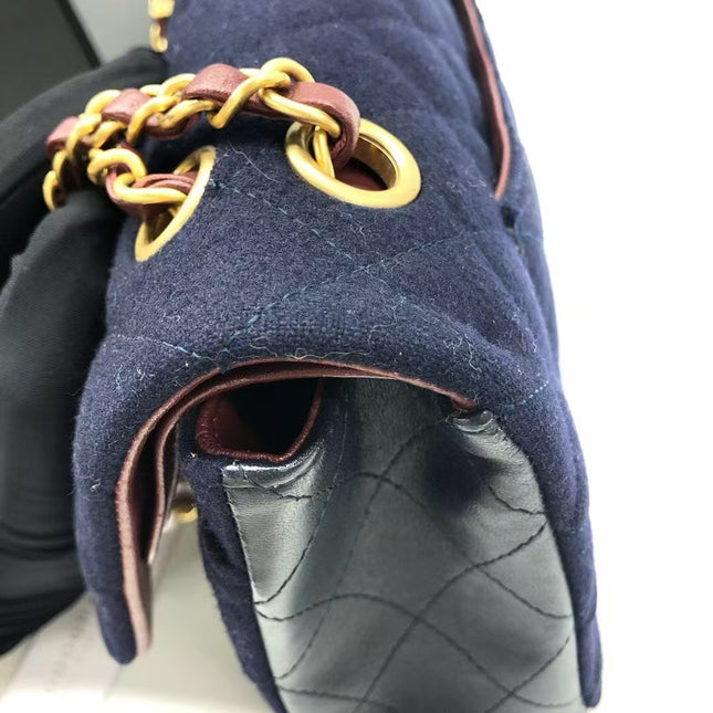 Chanel Medium Classic Double Flap Bag Métiers d'Art Paris-Hamburg 2018 Wool Nautical Charms