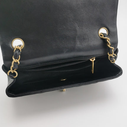 Chanel Classic Flap Mini Egyptian Amulet Black Lambskin Leather Gold Hardware