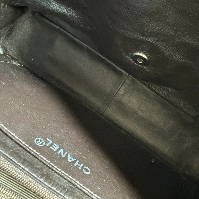 Chanel Classic Flap Medium Dark Chocolate Brown Suede Leather Silver HW, 1996-1997