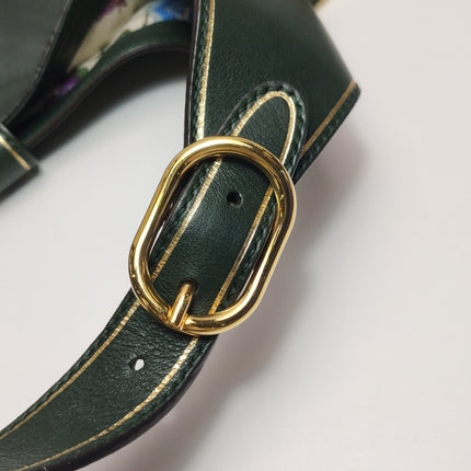 Gucci Jackie Soft Medium Green Leather Shoulder Bag With Strap