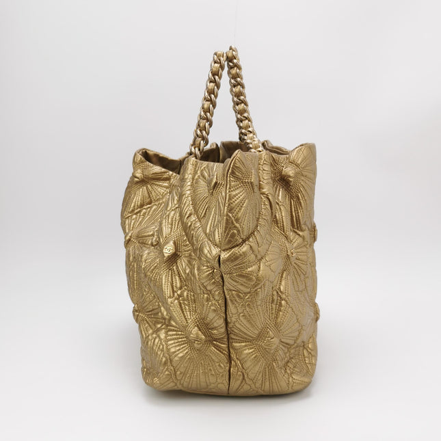 Chanel Paris Venice Ca D’Oro Large Gold Leather Tote with Engraving