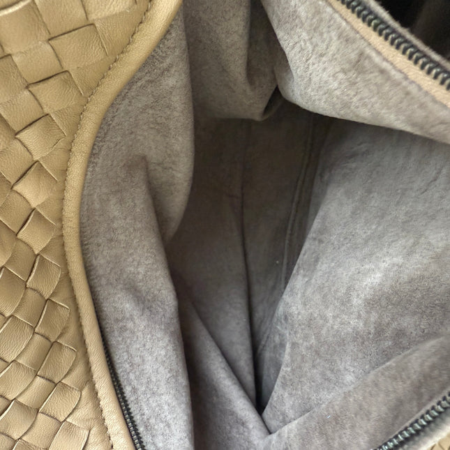 Bottega Veneta Cesta Shopper Tote Intrecciato Milk Chocolate Brown Leather Large 50cm