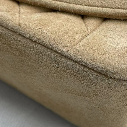 Chanel Diana Bag Medium Suede Beige with 24k Gold Plated Hardware
