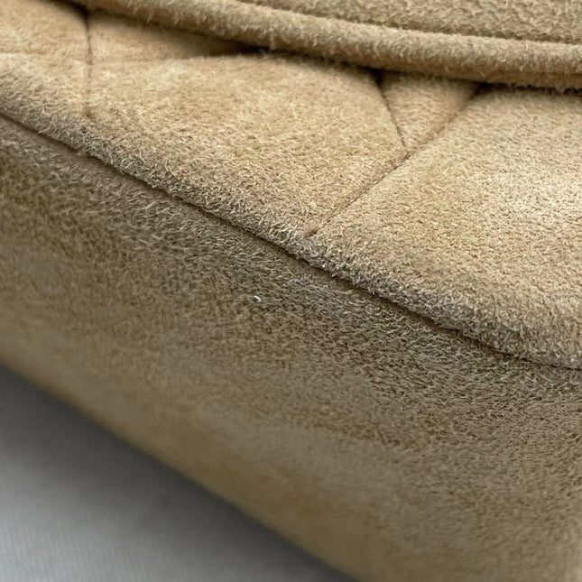 Chanel Diana Bag Medium Suede Beige with 24k Gold Plated Hardware