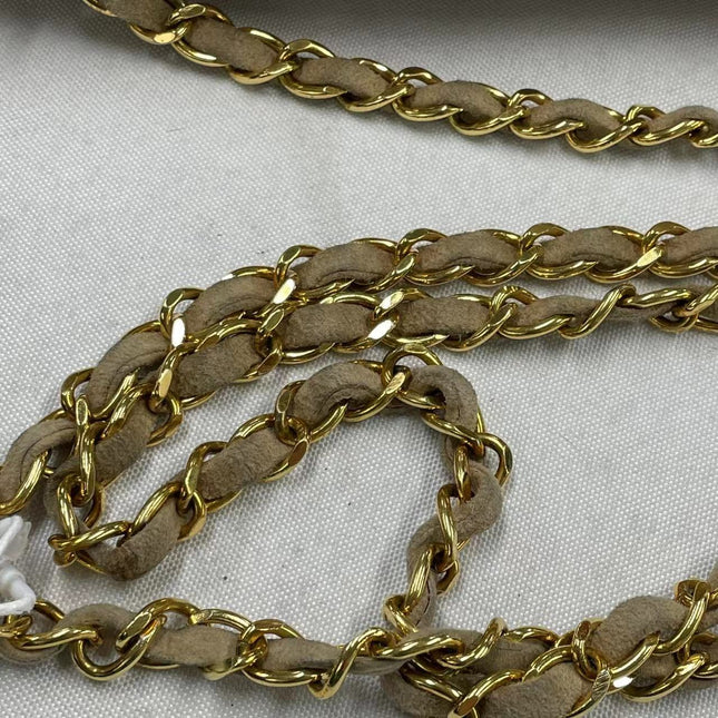 Chanel Diana Bag Medium Suede Beige with 24k Gold Plated Hardware