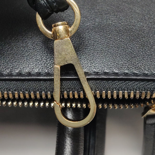 Bottega Veneta Reissued Cabat Intreccio Leather Tote Bag Black 40cm