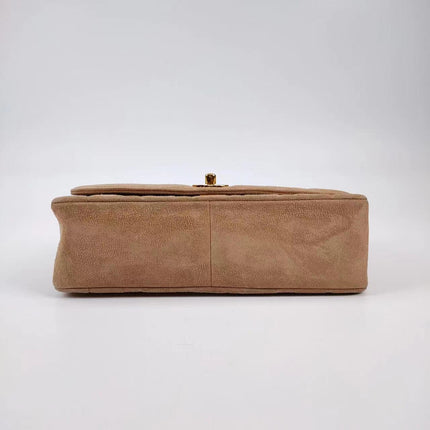 Chanel Diana Bag Medium Suede Beige with 24k Gold Plated Hardware