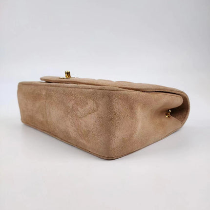Chanel Diana Bag Medium Suede Beige with 24k Gold Plated Hardware