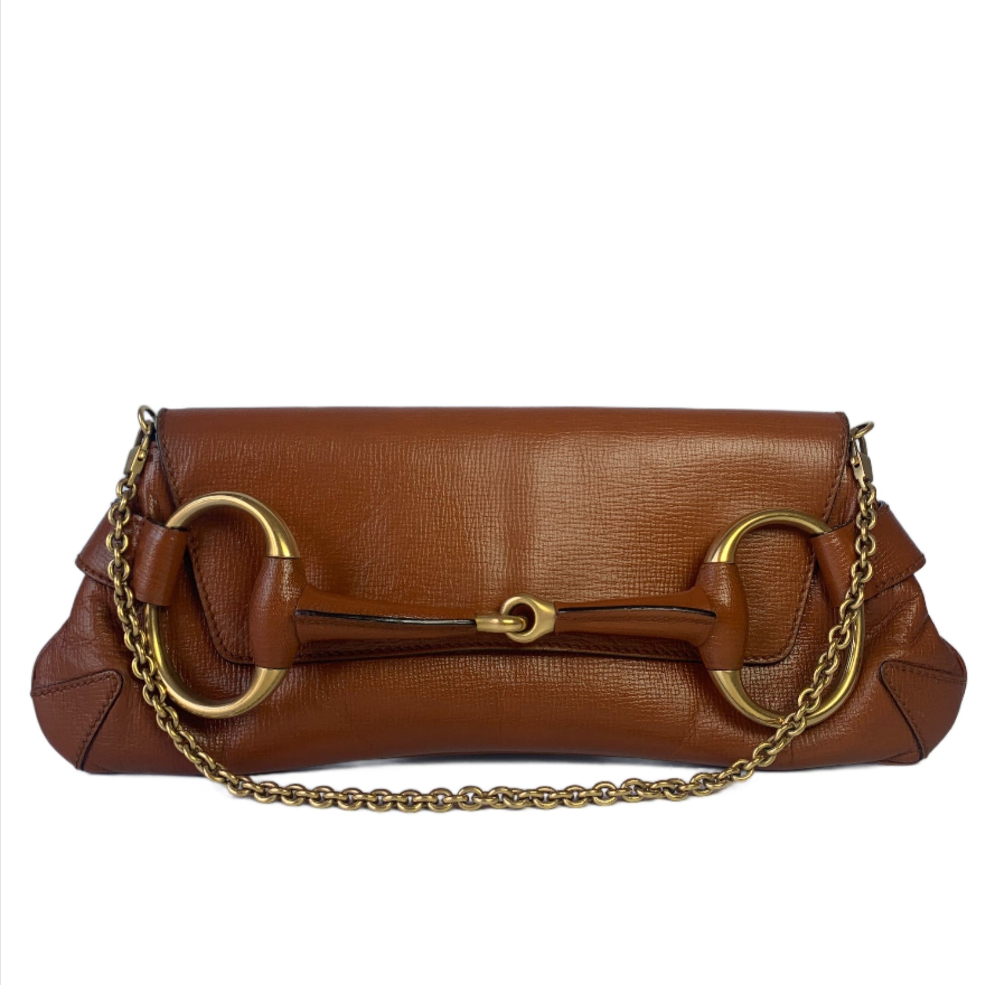 Gucci Horsebit 1955 Chain Shoulder bag Large Camel Leather-Luxbags